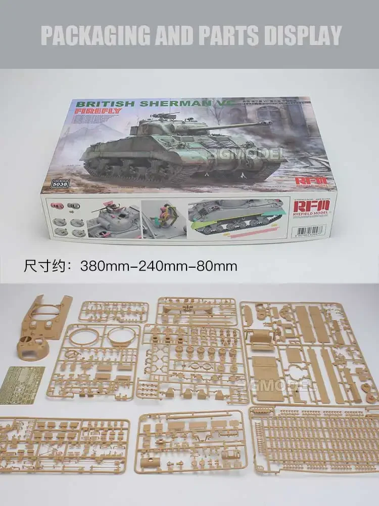 Rye field Modell Montage Tank Modell Kit RM-5038 britischen Sherman Vc Glühwürmchen Medium Tank 1/35