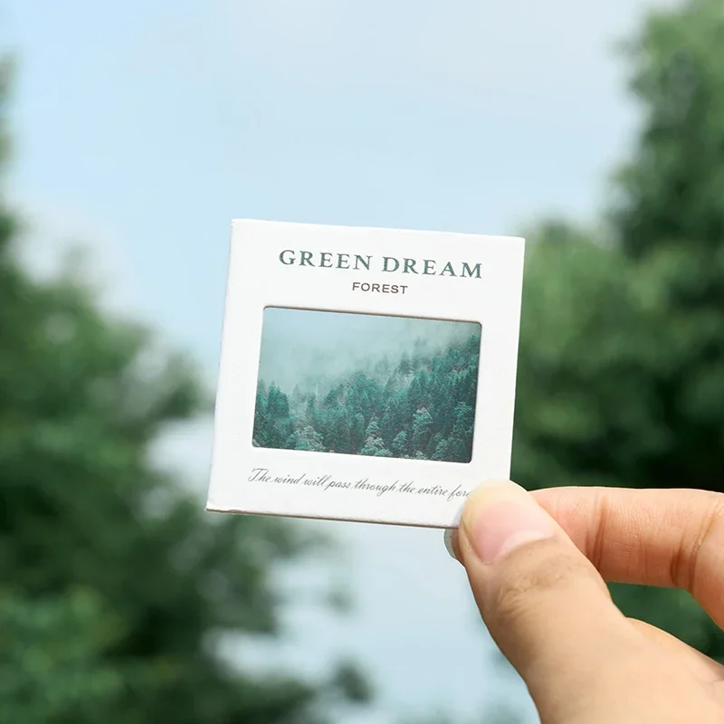 Translucent Landscape Film Bookmark Aesthetic Book Page Reading Accessories DIY Decorative Card Pendant Keychain