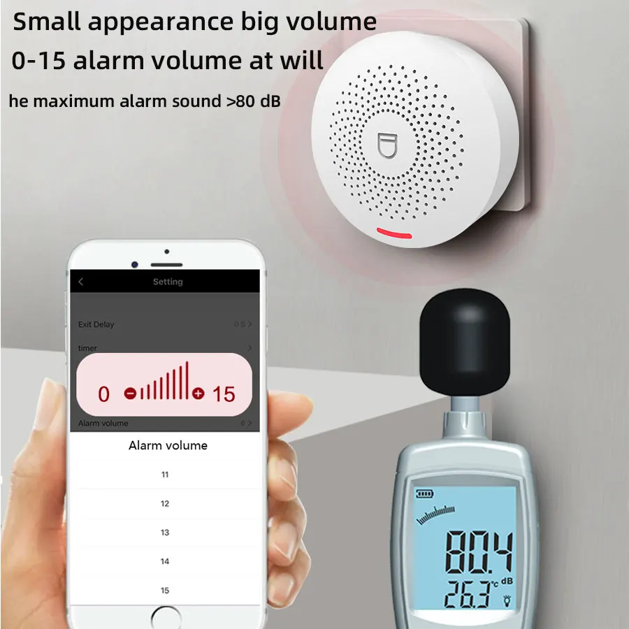 Sistema de seguridad inalámbrico para el hogar inteligente con Control por aplicación, sistema de seguridad para el hogar, Sensor de puerta, juego de sensores Pir para alertas de seguridad