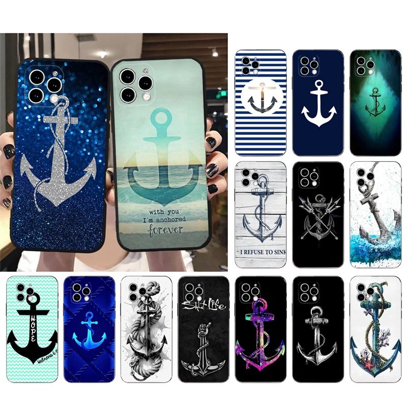 Anchor Phone Case For iphone 16 15 14 Pro Max 16 15 14 13 12 Pro 15Plus iphone 11