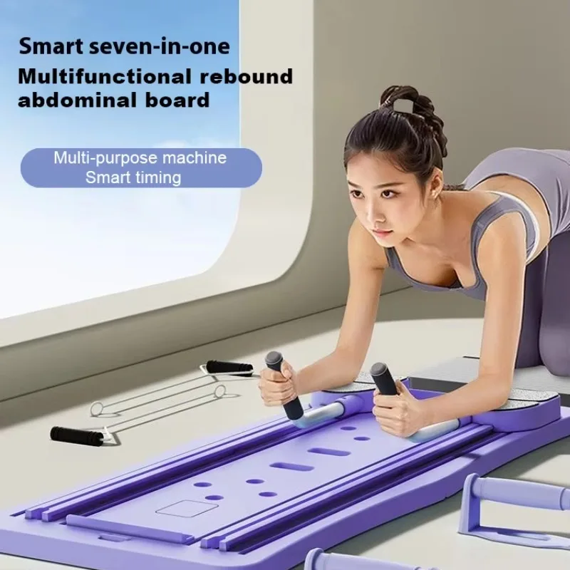 

Multifunctional Pilates Push Up Board with Resistance Bands Home Strength Training