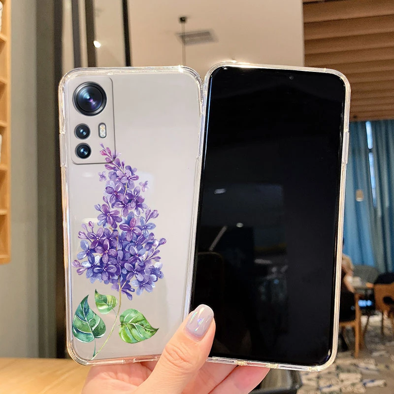สําหรับ Xiaomi 12 5G 12S กรณีน่ารักดอกไม้แคคตัสทาสีฝาครอบ Fundas ซิลิโคนนุ่มสําหรับ Xiaomi 12 Lite 12X Mi 12 กันชน