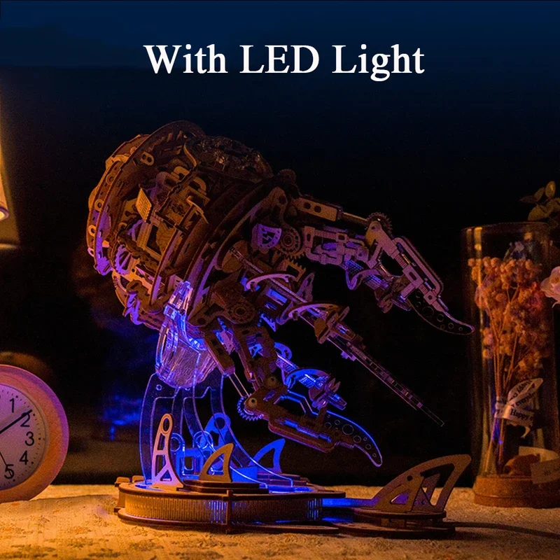 Aurora แมงกะพรุนเพลงกล่อง DIY Handmade Music Box Building Blocks ของขวัญวันเกิดสําหรับแฟนเดสก์ท็อปเครื่องประดับ