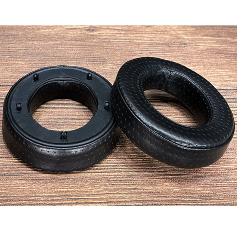 Perforierte Lammfell-Ohrpolster für Focal CLEAR MG ELEGIA UTOPIA S TELLIA Kopfhörer Ersatz-Ohrpolster aus Lammleder Schwarz – Detail 7
