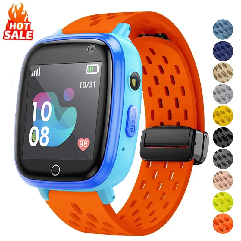 Correa magnética de silicona de 22mm para reloj inteligente HOCO Y100 para niños, pulsera transpirable para reloj infantil HOCO Y100