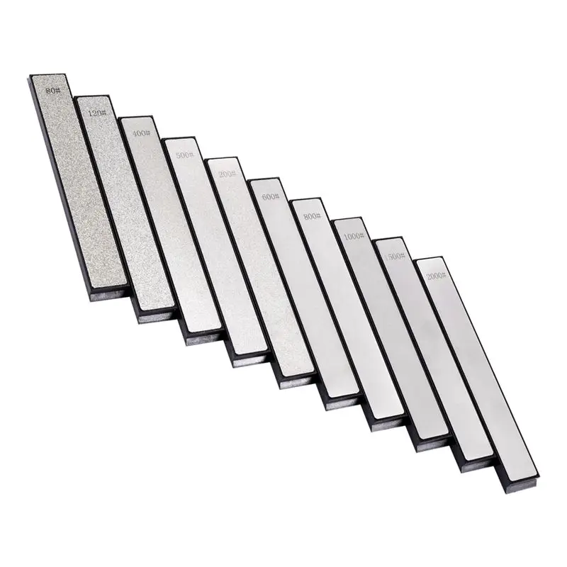 Fotografia 4: AEE4-10 Peças Conjunto de Pedras de Amolar para Facas Ruixin com Granulometrias 80, 120, 200, 400, 500, 600, 800, 1000, 1500, 2000
