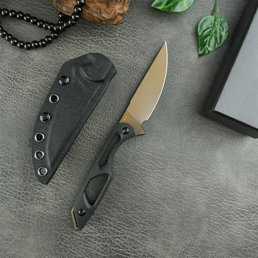 TOOR 전술 고정 블레이드 나이프 G10 핸들와 Kydex 칼집 포함 야외 사냥 절단 도구 EDC 캠핑 군용 직선 나이프