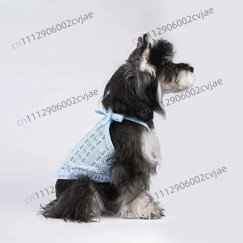 Pet dog dog clothes summer spring summer cool mesh sling vest sweet schnauzer than bear cute cat
