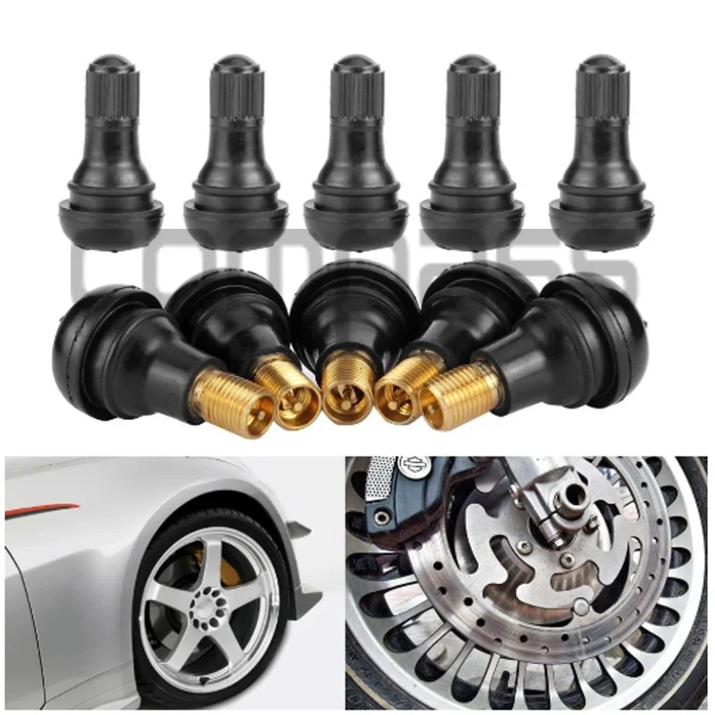 

5/10/15Pcs Universal TR412 Snap-in Rubber Car Vacuum Tire Tubeless Tyre Valve Stems For Auto Motorcycle ATV Wheel Accessories