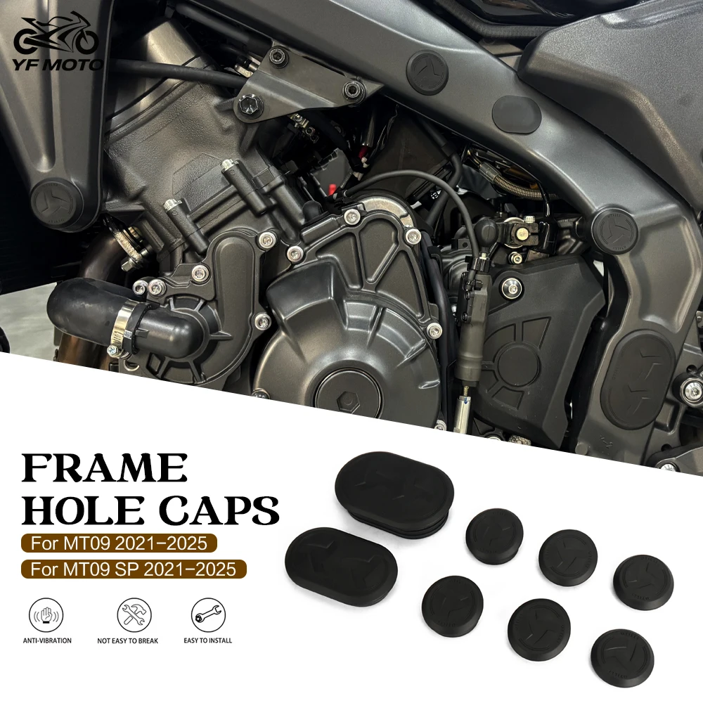 

MT09 SP Motorcycle Frame Hole Cover Caps Plug For YAMAHA MT 09 MT-09 SP 2021 2022 2023 2024 2025 Frame Cap Decoration Kit