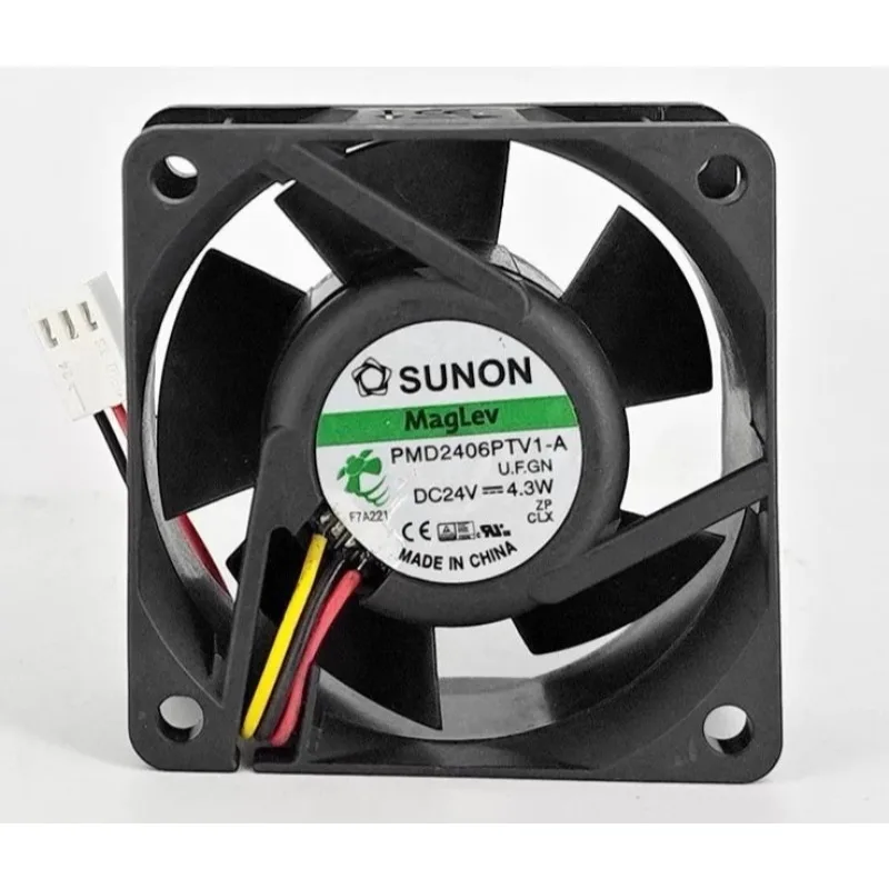 New Cooler Fan for SUNON PMD2406PTV1-A U.F.GN DC24V 4.3W 6025 Cooling Fan 60x60x25mm