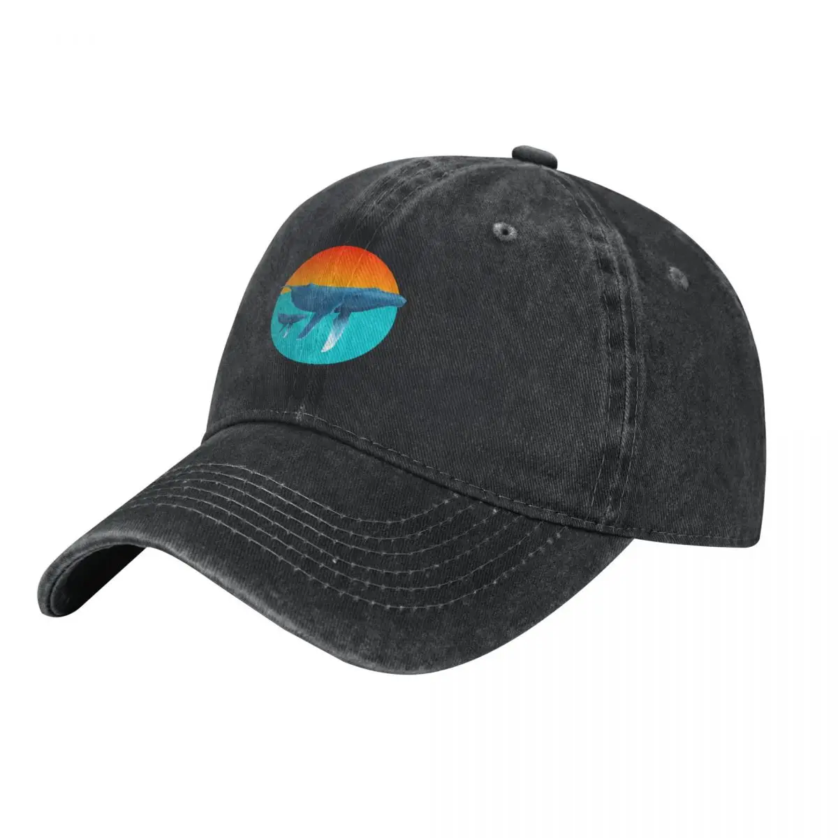 Humpback Whale and Calf Baseball Cap Custom Cap fishing hat Hats Man Women's