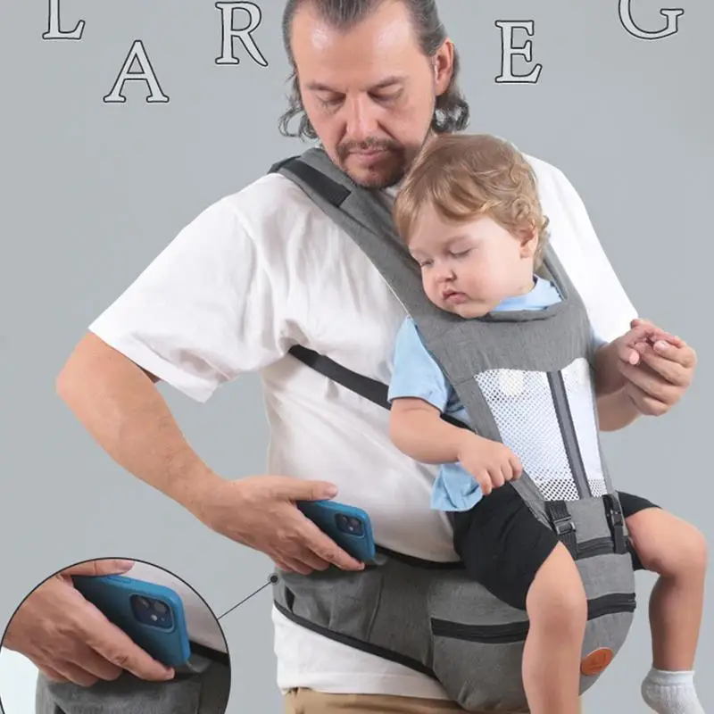 Multi-function Infant Sling Wrap Waist Stool Ergonomic Kangaroo Infant Baby Carrier Backpack With Hip Seat For Outdoor Traveling