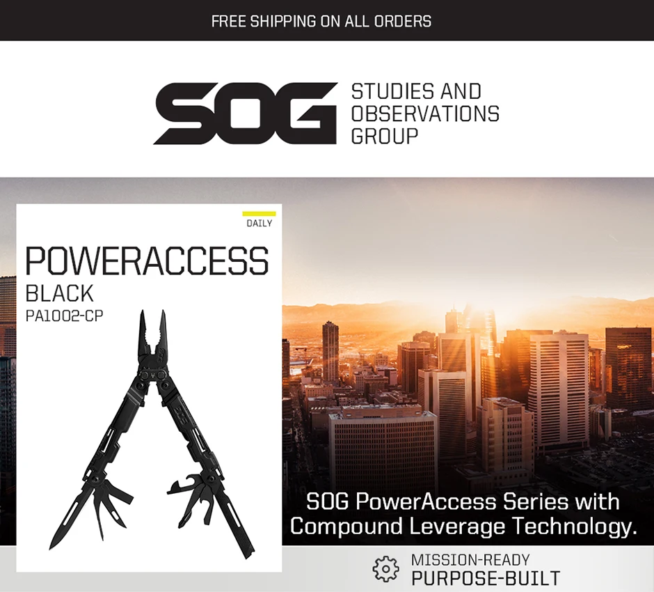 SOG 18 in 1 Multi-Tool PowerAccess Faltbare Zange Taschen-Multifunktionswerkzeug EDC Handwerkzeug für Survival-Camping-Zubehör DIY – Detail 1