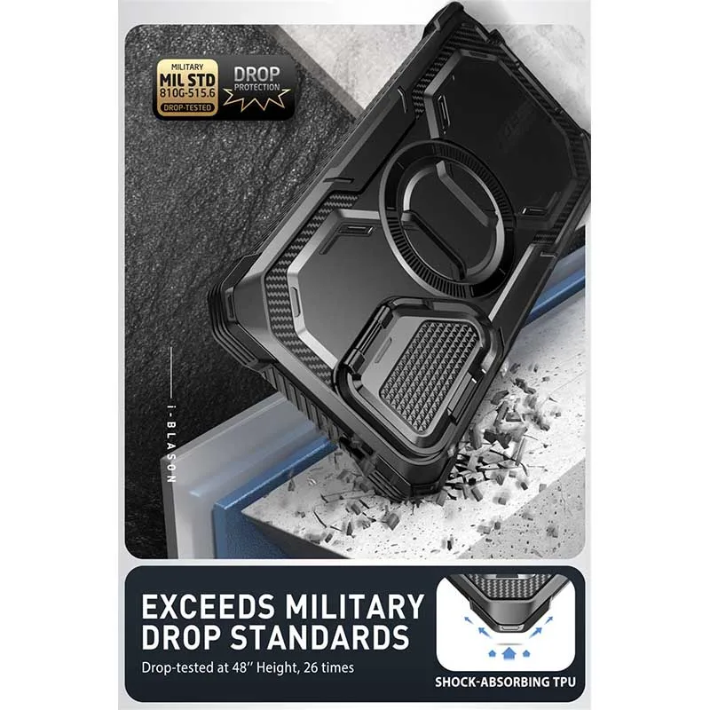 Funda para Samsung Galaxy S24 Ultra (versión 2024) de 6.8 pulgadas, I-BLASON Armorbox, funda resistente de cuerpo completo con protector de pantalla integrado