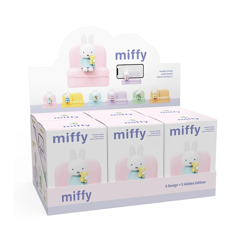 Miffy 2nd Series Blind Box Cartoon Cute Phone Sofa Stand Doll Figurine Kawaii Decorative Ornament Toy Gift view 2