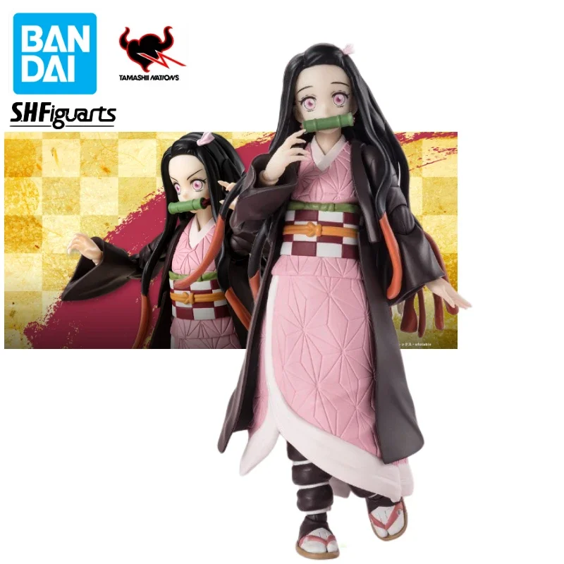 

100% Original Bandai S.H.Figuarts SHF Demon Slayer Kamado Nezuko Anime Action Figure Toy Gift Model Collection Hobby