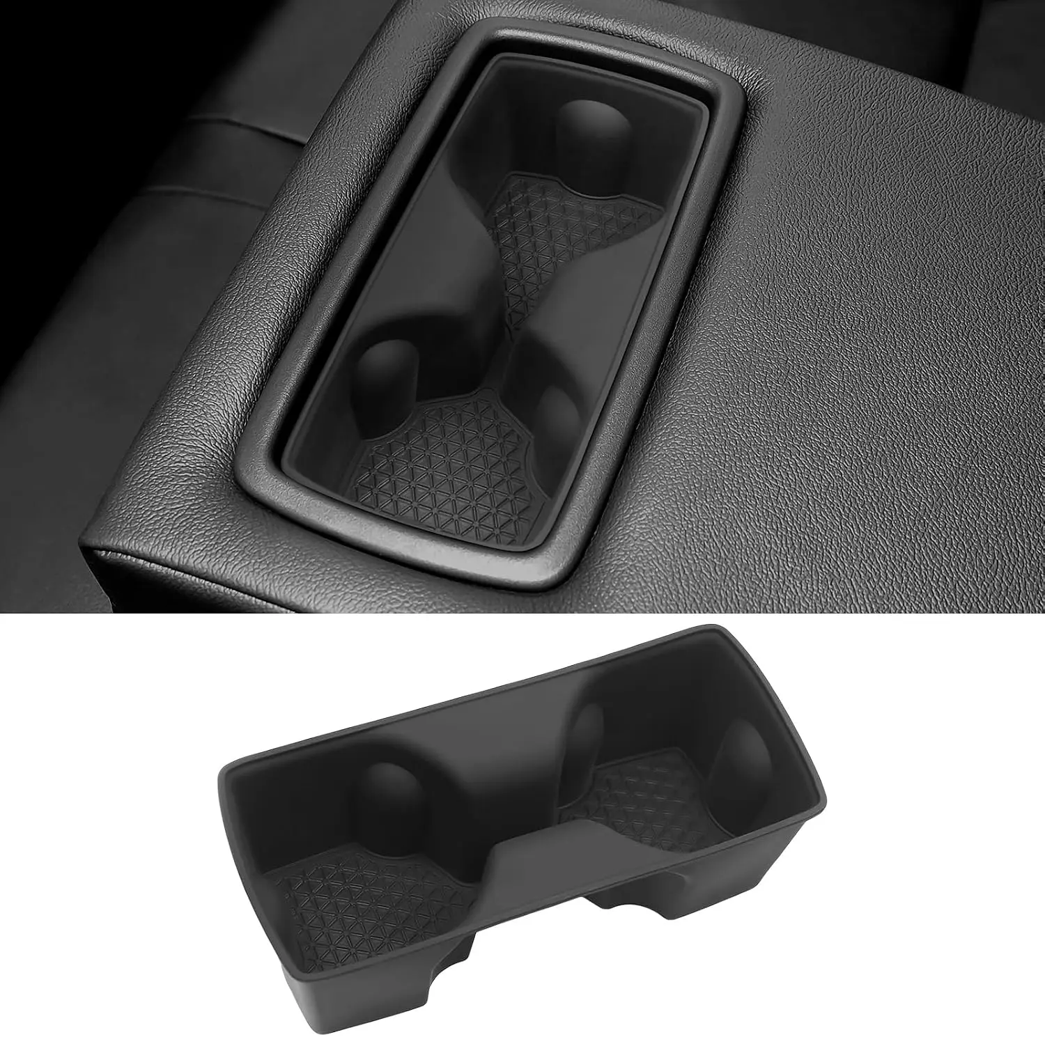 Rear Cup Holder Compatible For Toyota 2019-2021 RAV4 Accessories Silicone Material Insert Center Console Organizer