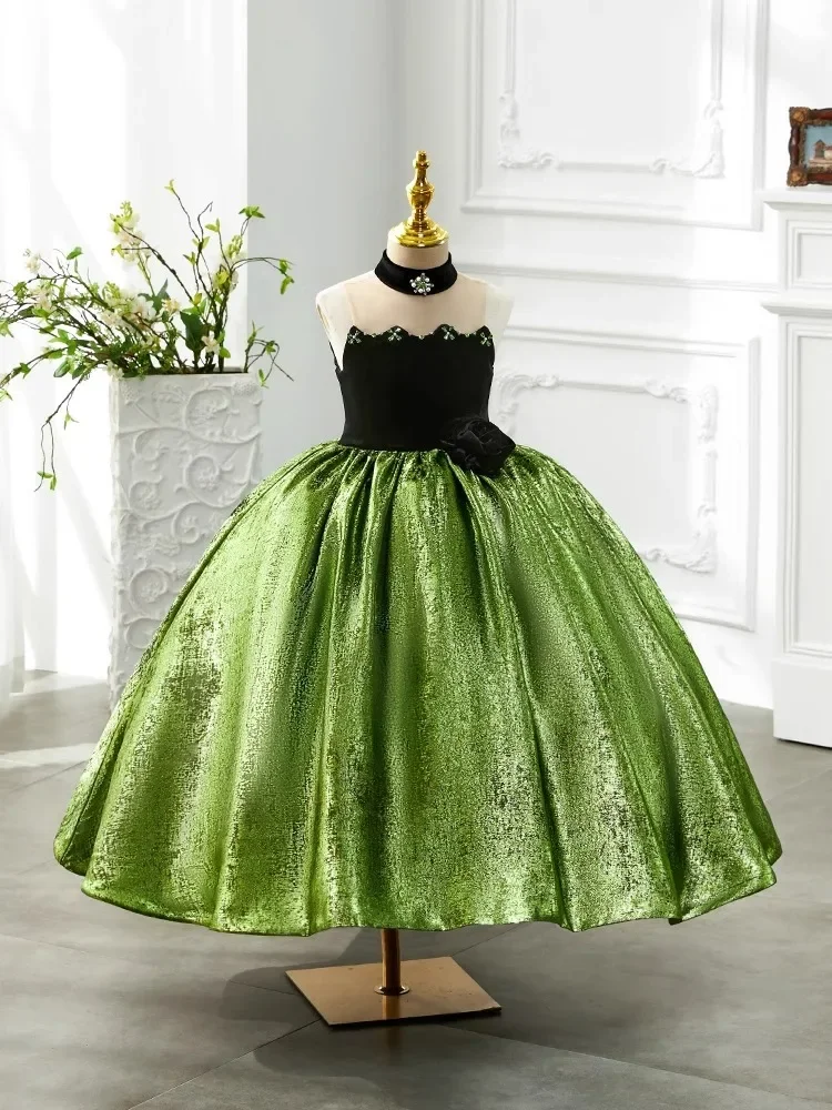 

GUXQD Ball Gown Baby Flower Girl Dresses With Crystal Princess Prom Birthday Party Gowns Kids