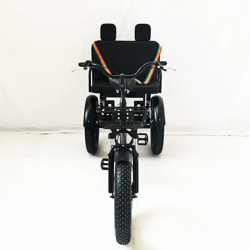 20 inch shock absorber front fork, external 7 speed transmission, pedal tricycle, 4.0 fat tire tricycle, high carbon steel frame