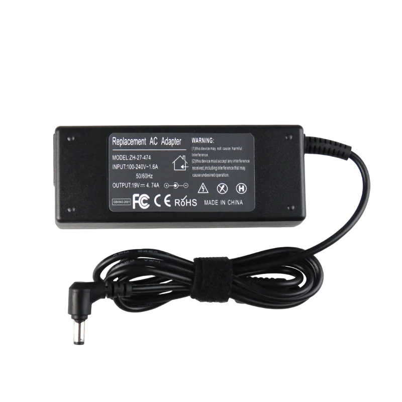 

Zoolhong 19V 4.74A 5.5*2.5mm AC Adapter For Fujitsu A1120B A3130 A3110D BH531 Q2010B Q2010C Laptop Charger Power Supply