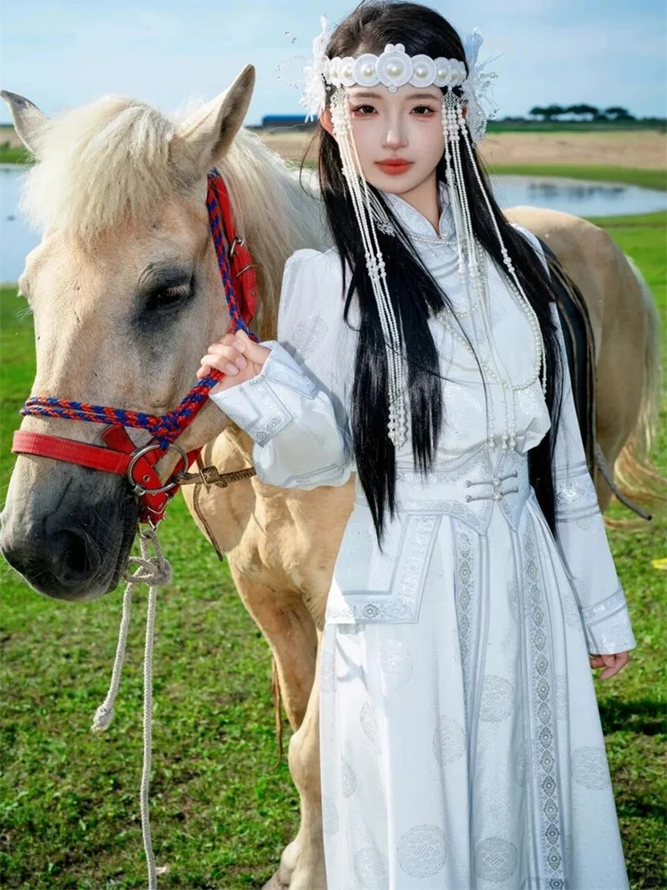 

Традиционный тибетский костюм для женщин Princ Sle Travel Photoaphy Ethnic Minori, модная одежда для сценических выступлений