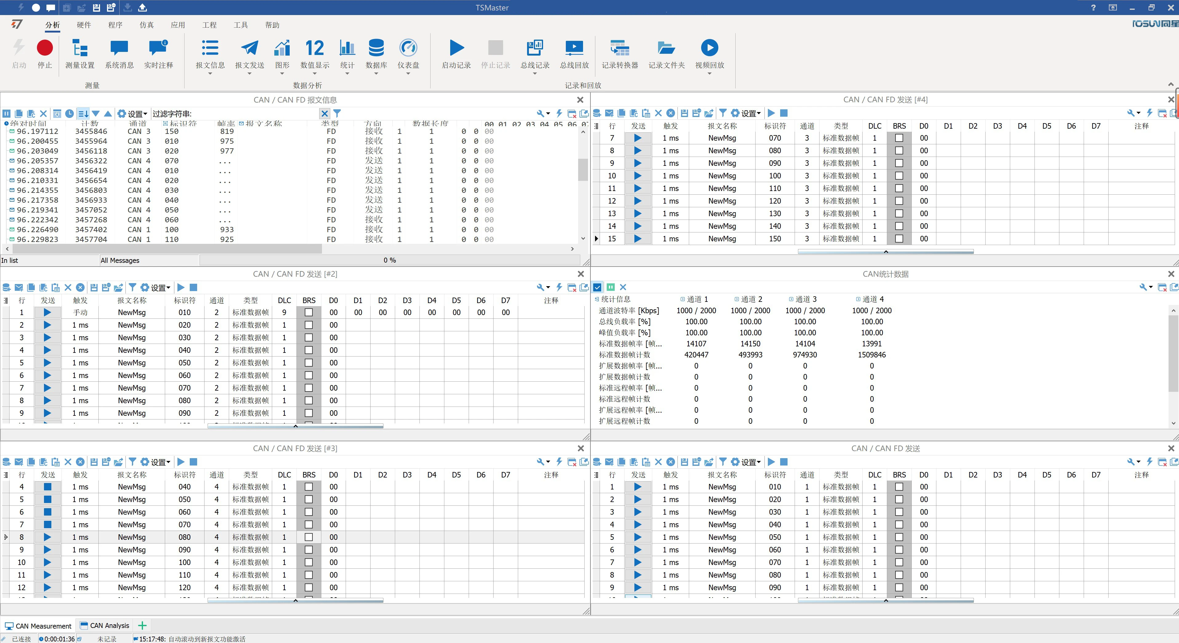 Multi-Saluran USB ke CAN Analyzer CANFD Analyzer ZCANPRO TSMASTER