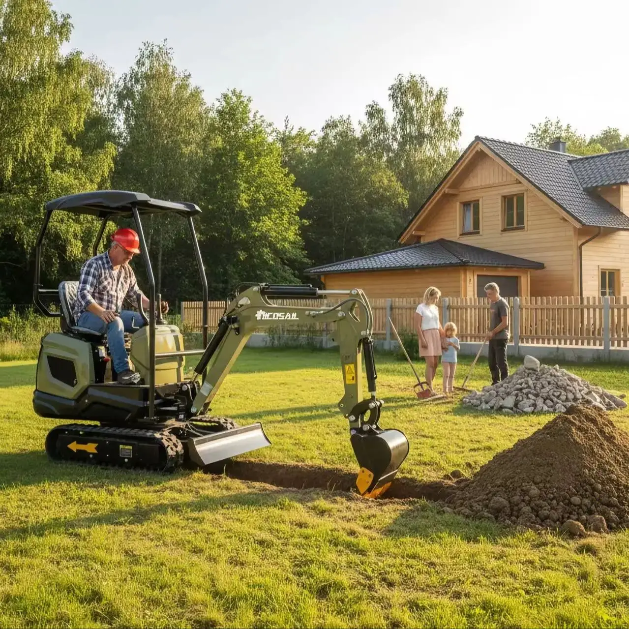 

New Mini Excavator 1.2 Ton 1 Ton CE Kubota Engine New Crawler Excavator Farm Excavator for Sale