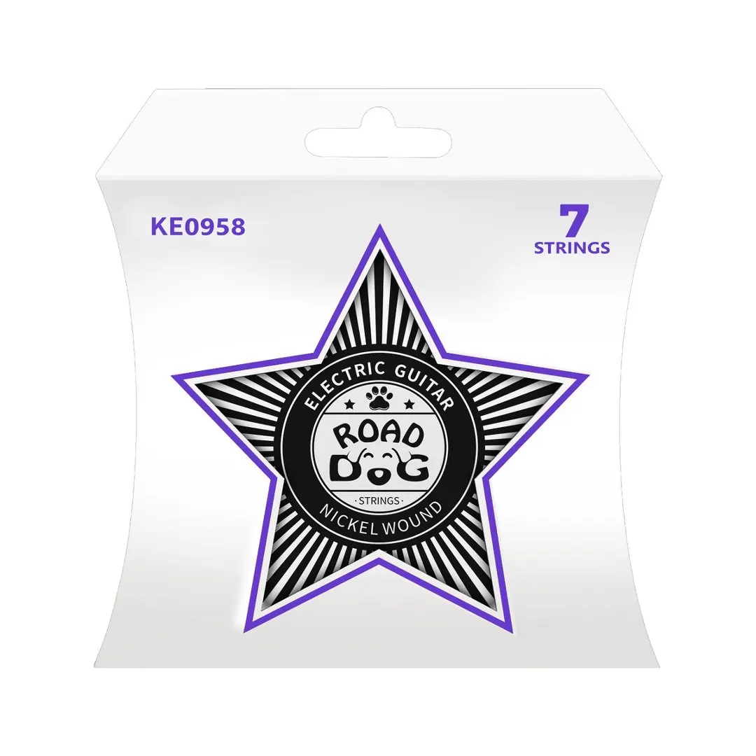 7-Strings Electric Guitar Strings High Carbon Hexagonal Steel Core Nickel-Plated Wire Winding PVD lon Coating Guitar parts