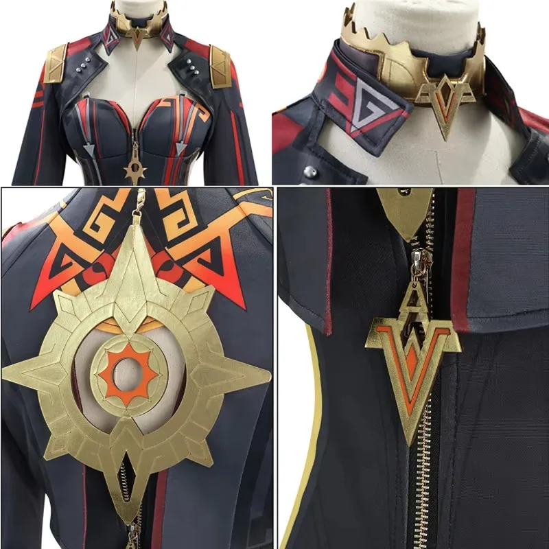 Genshin Impact Mavuika Cosplay Costume Pyro Archon Game Suit Women Sexy Uniform Cosplay Costume Halloween Party Costume