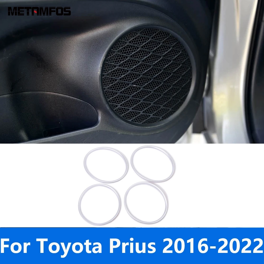For Toyota Prius 2016-2021 2022 Matte Interior Door Stereo Sound Audio Speaker Loudspeaker Cover Trim Accessories Car Styling