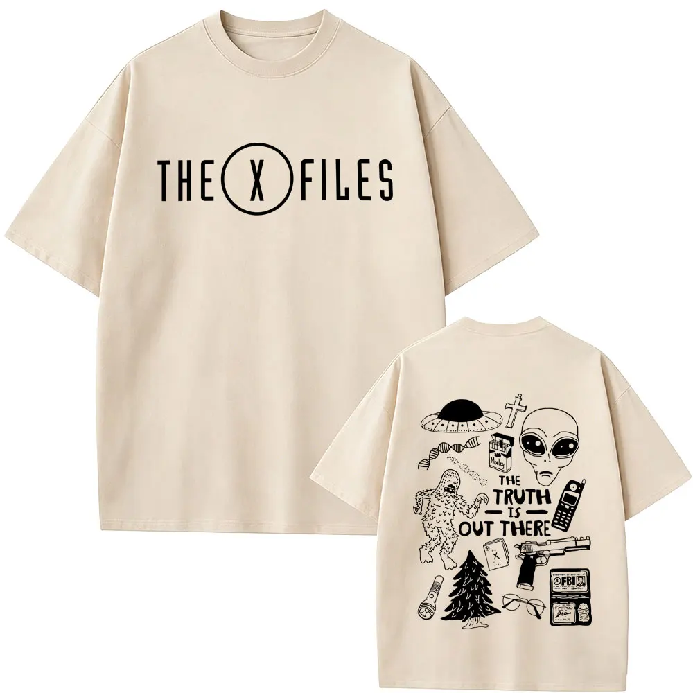 Movie The X Files The Truth Is Out There Merch T-shirt Men Women Clothing Casual Humor Cotton T Shirts Men's Funny Streetwear