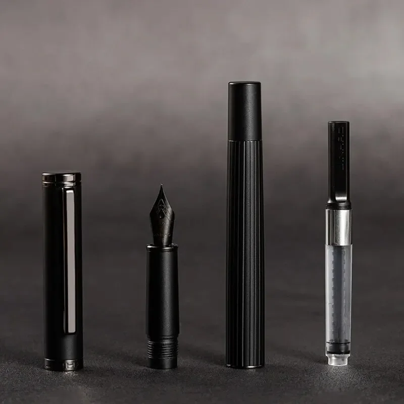 Stylo plume de luxe à pointe Fine, stylo en métal au Design classique avec convertisseur, stylo à encre de poids parfait pour une écriture fluide