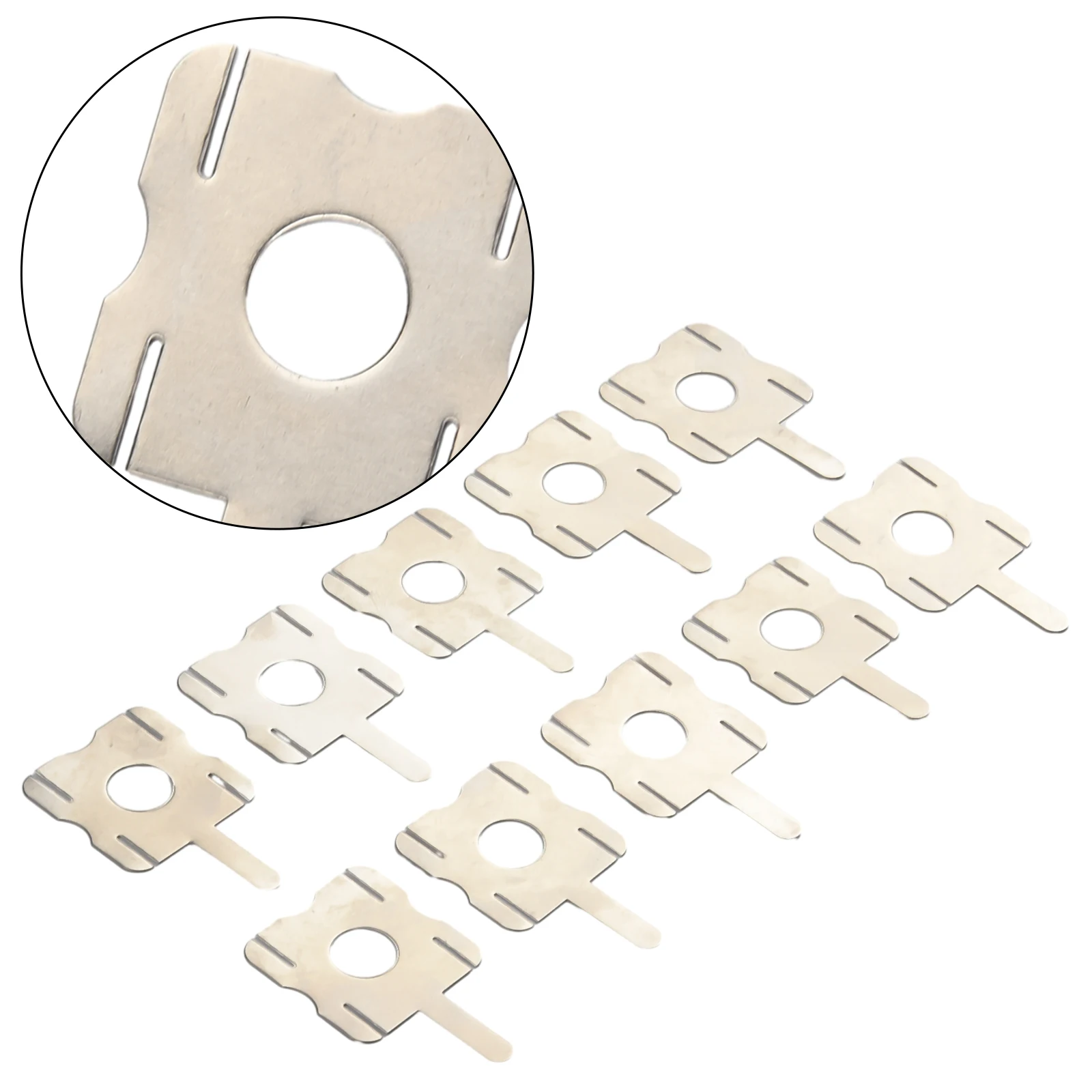 Confezione di fogli di nichel da 10 pezzi strumenti di saldatura di ricambio acciaio senza pelatura batteria T6 saldabilità a forma di U saldabile