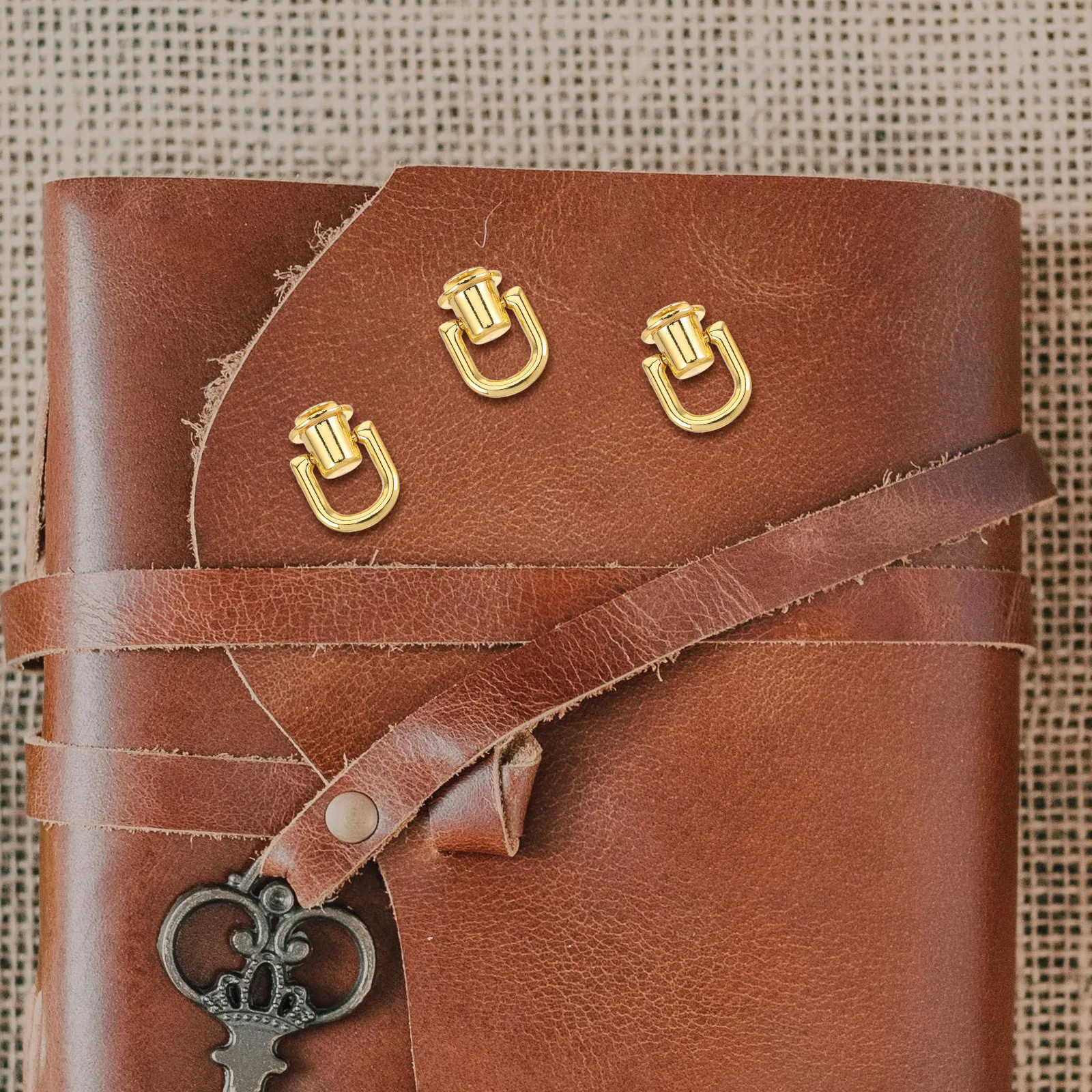 

20Pcs Purse Strap Hardware Ball Post Head Buttons D Ring Stud Screw DIY Handbag Making Screw Rivets Craft Ball Studs