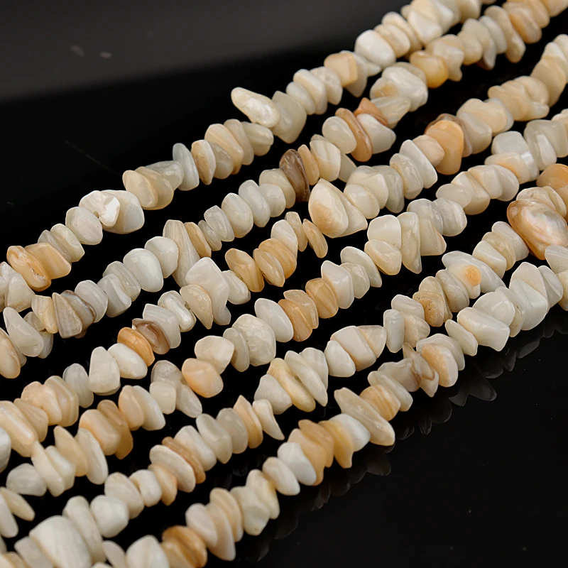 1 Strang 5-8mm Unregelmäßige Naturstein Perlen Kies Chip Shell Perlen Korallen Perlen Für Schmuck Machen DIY Halskette armband Handwerk