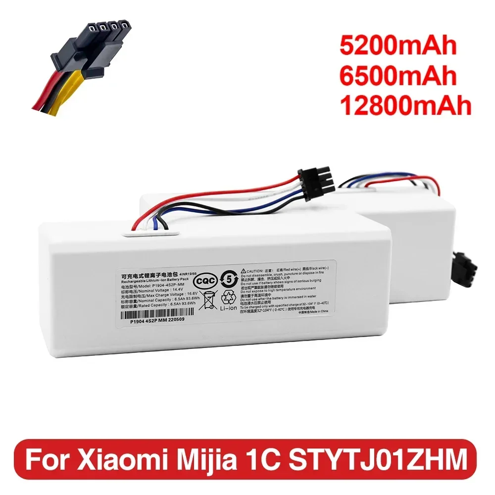 

NEW 14.4V 12800mAH P1904-4S2P-MM Battery For Xiaomi Mijia 1C STYTJ01ZHM Robot Vacuum Mop Cleaner Accessories Parts original