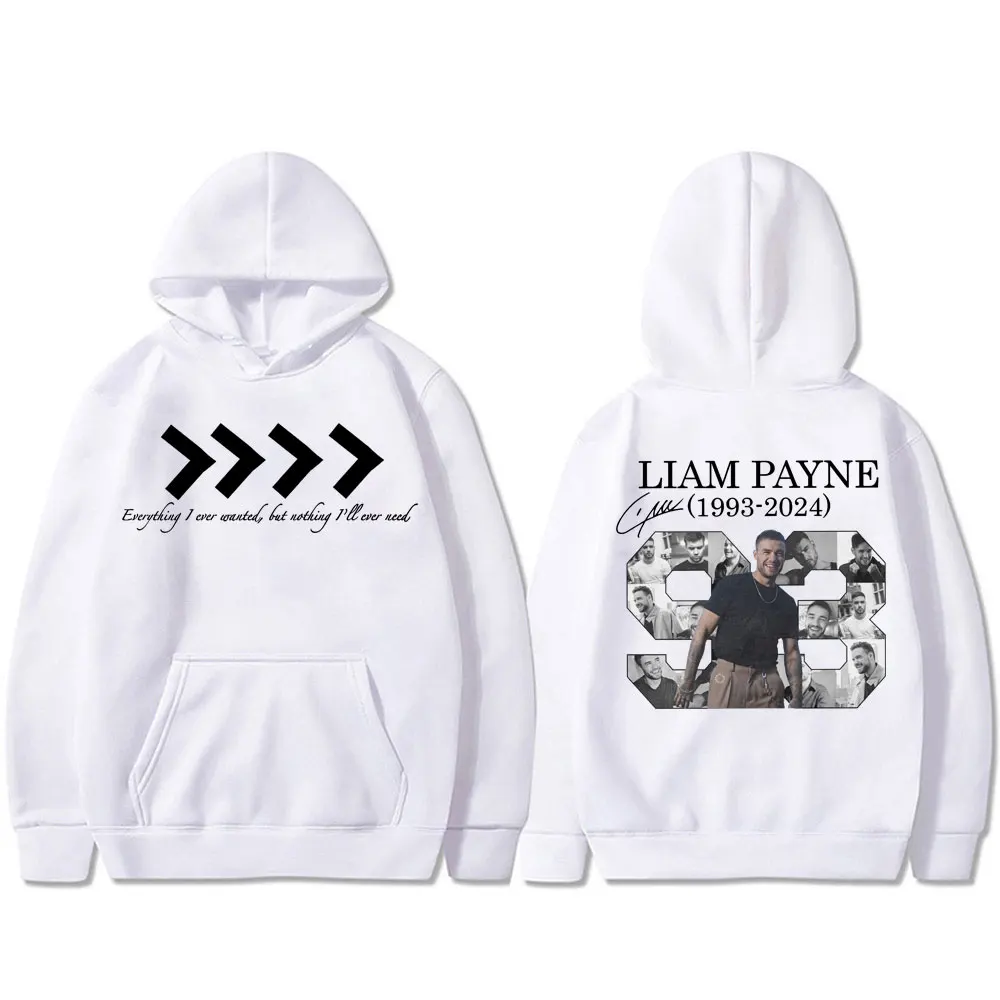 Liam Payne Tribute Graphic Hoodies Men Women Hip Hop Harajuku Sportwear Oversized Fleece Autumn Winter Sweatshirt Y2k Streetwear