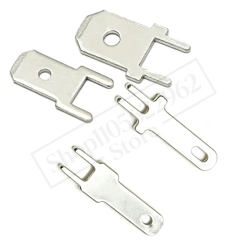 100PCS PCB Board Solder Terminals 2.8/4.8/6.3MM Direct Insertion Solder Sheet H-Type Anti Reverse Plug Pads Positioning Sheet