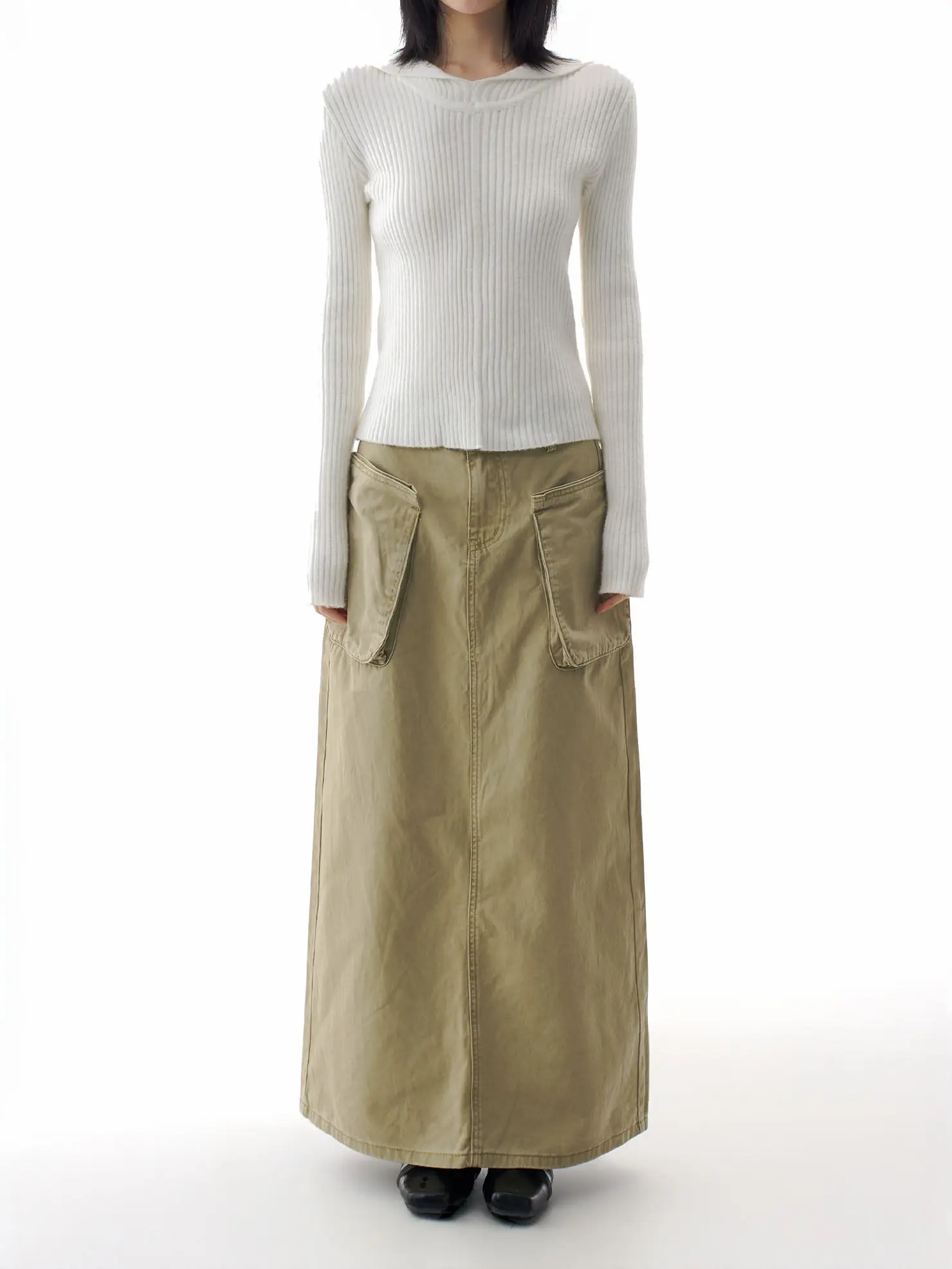 

ZHISILAO New Khaki Denim Skirts Women Casual Vintage Long A-line Jeans Skirts Autumn Winter 2026