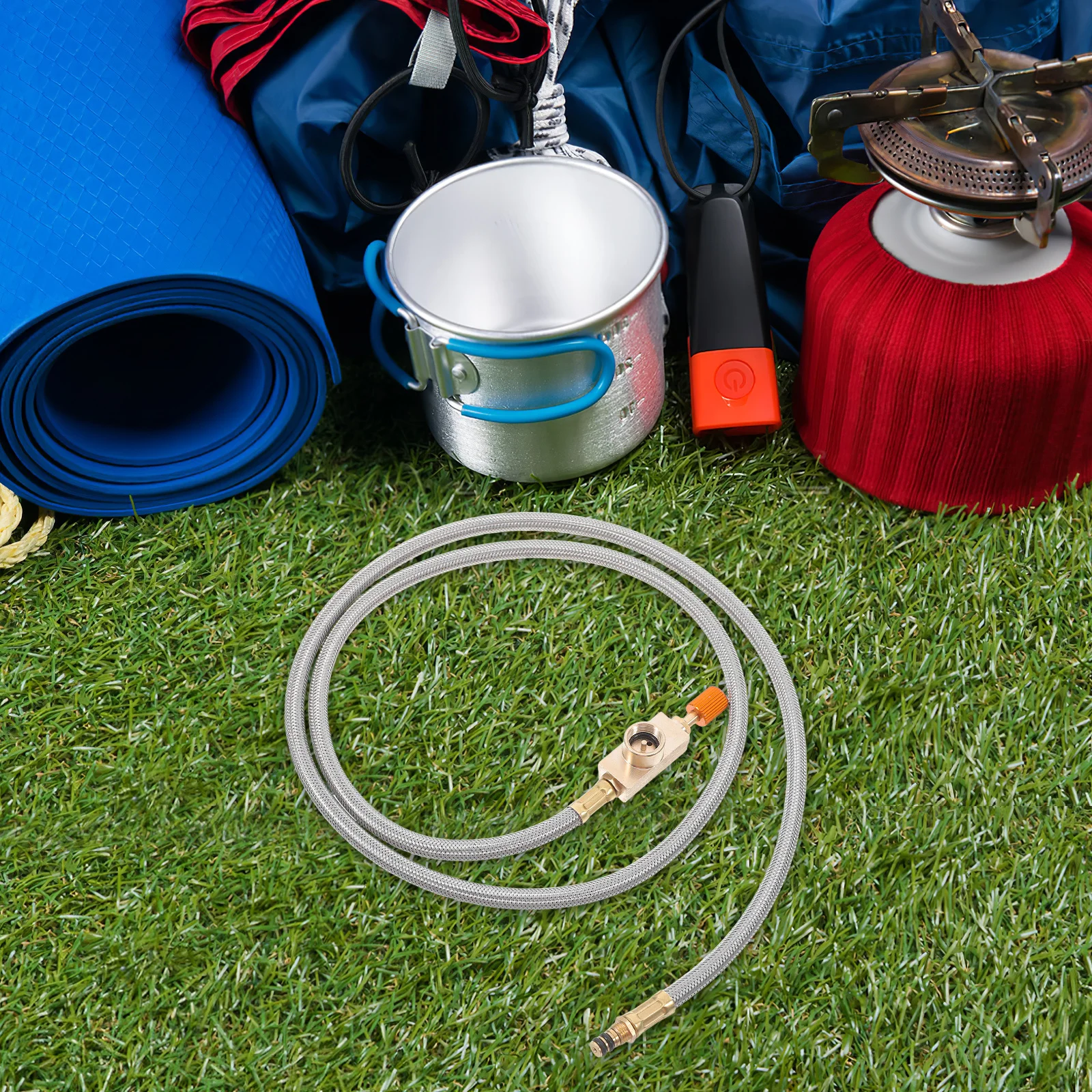 

Outdoor Stove Hose Extension Lightweight Gas Canister Adapter for Camping Burner Fireplace Accessories Hose Extension