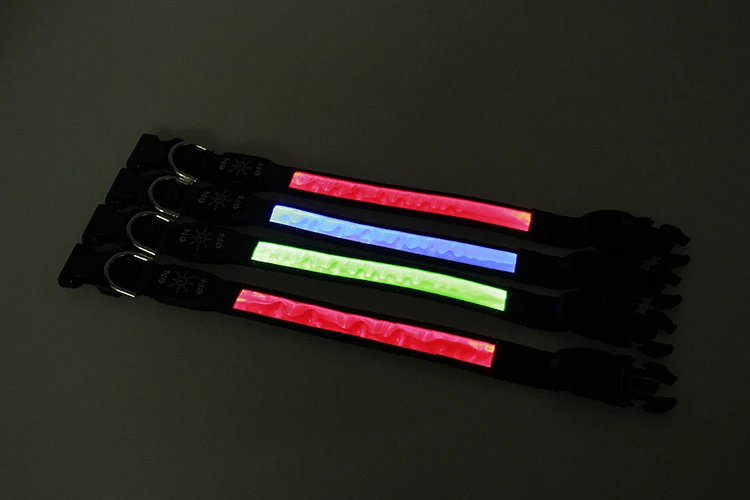 Pinkycolor USB Lade LED Hund Kragen Leucht Licht Nacht Sicherheit Reflektierende Leder Glühenden Kragen Für Hunde Haustiere Wiederaufladbare – Detail 18