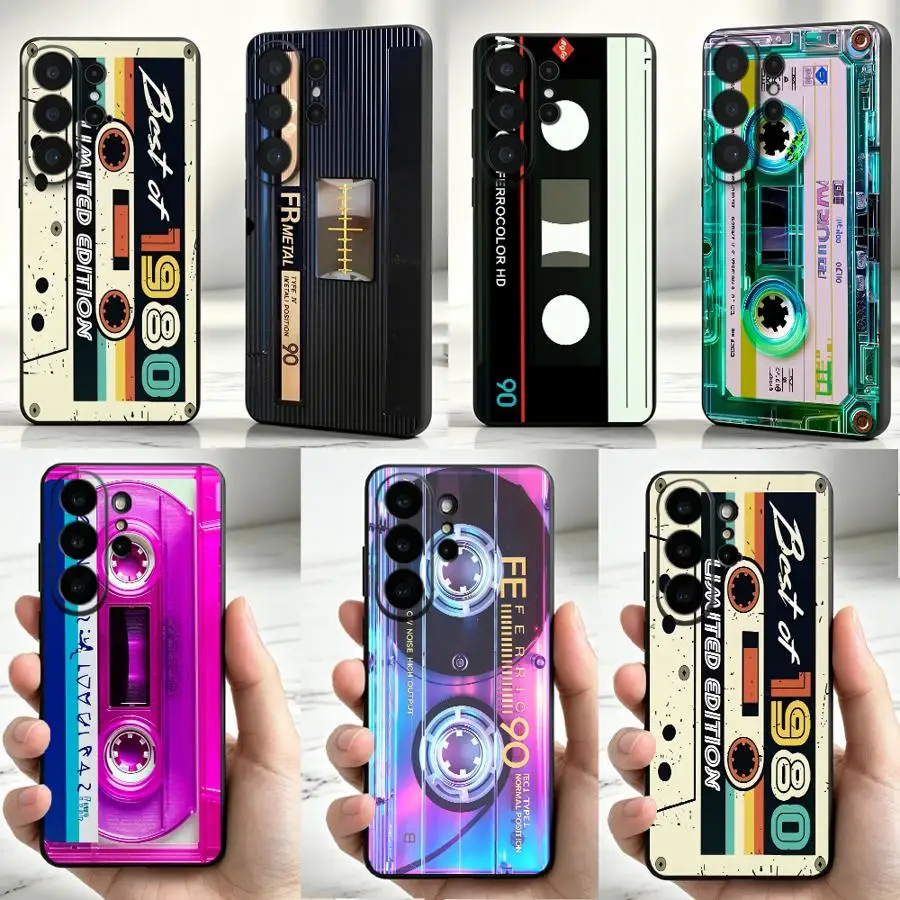 Phone Cover Case for Samsung Galaxy S26 S21 Plus Note 20 10 Ultra S24 Ultra S20 FE S25 Edge S22 S23 Cassette Art