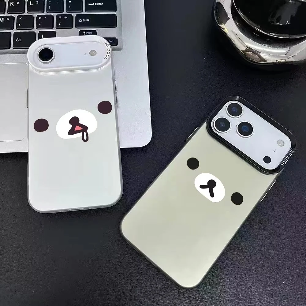 Leuke Cartoon Telefoon Case Voor iPhone 17 Air 16e 16 Pro Max 15 14 Plus 13 12 11 Pro schokbestendig Siliconen R-Rilakkumas Achterkant