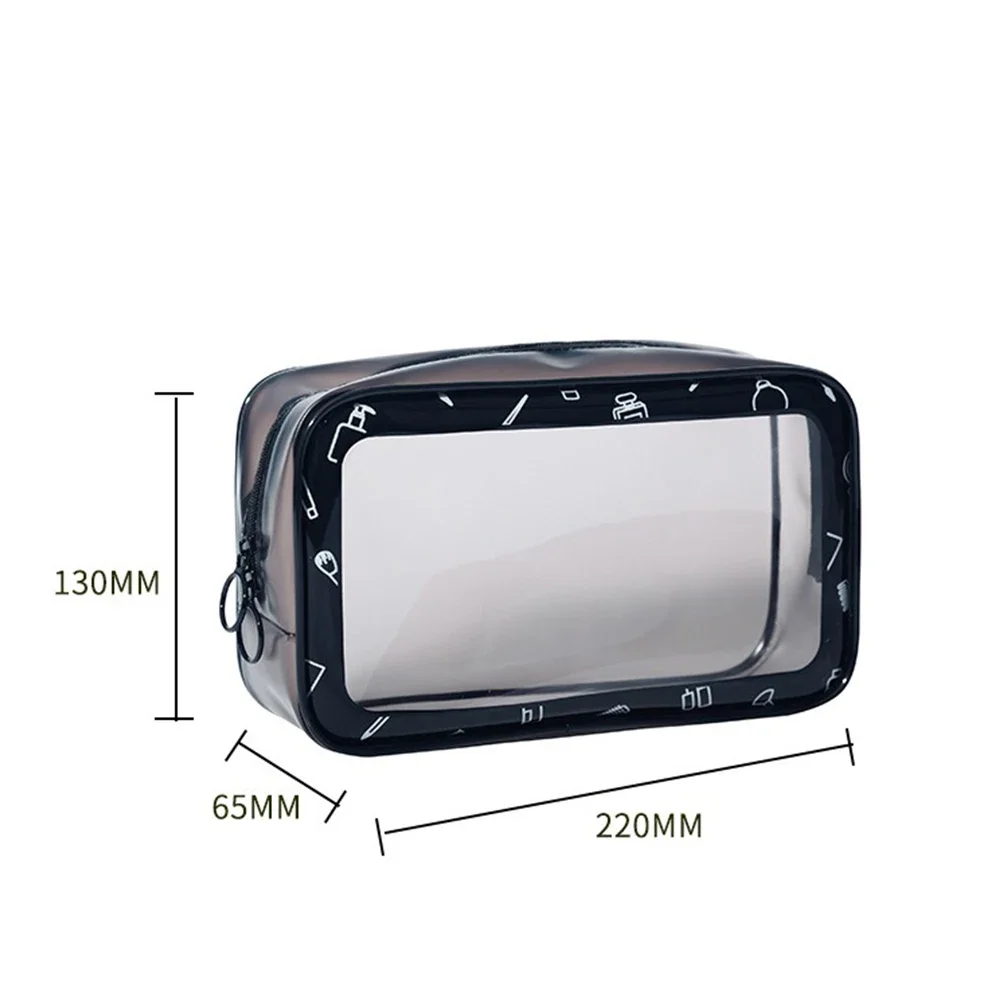 1-5PCS PVC Waterproof Transparent Cosmetic Bag Large Capacity Cosmetic Bag Travel Cosmetic Storage Bag Wash Bag Cosmetic Bag