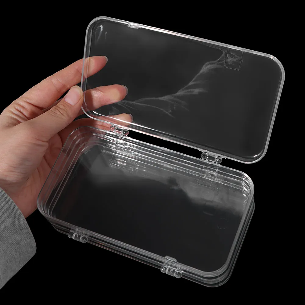 

Прозрачный 3-кратный ящик для хранения ногтей, 3-слойный складной органайзер для искусственных ногтей, мини-профессиональный