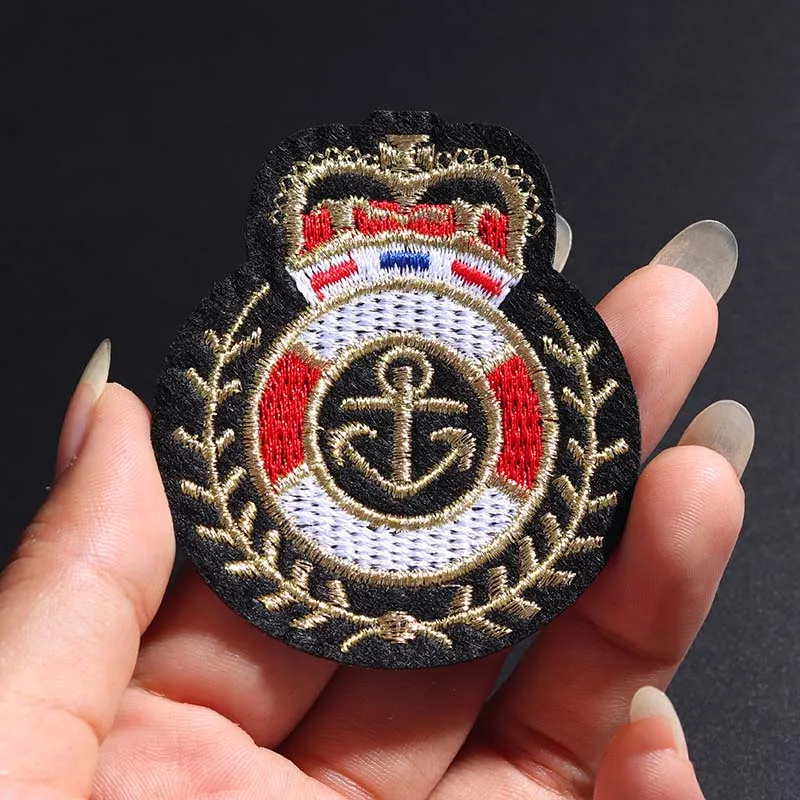 

Badge size: 6.3 * 5.5cm Patch Embroidered Applique Sewing Clothes Stickers Iron On Garment Apparel Accessories Badges Patches