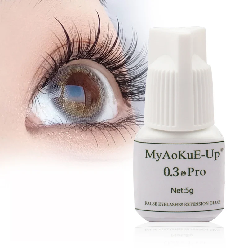 Colle professionnelle pour faux-cils, 5ml, 0.3 secondes, séchage rapide, forte, Extension de cils, adhésif, outil de maquillage