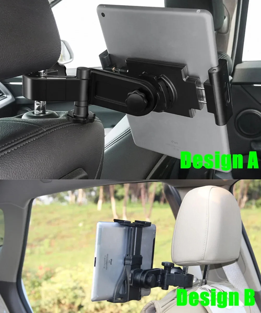 Tablet Car Holder Back Seat Headrest Mount 360 Rotate 4 to 13 inch Cell Phone Stand Tablet Support for iPad Air Pro Galaxy Tabs