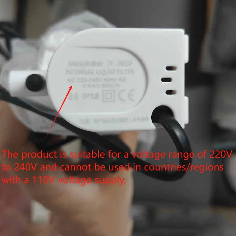 Pompa filtrująca do akwarium akwarium zanurzeniowa cicha powietrzna napowietrzacz tlenu pompa do wymiany wody akwariowa pompa powietrza generator fal 220v — zdjęcie 7
